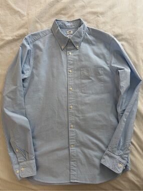 Uniqlo Slim-Fit Button-Down Oxford, Medium, Light Blue